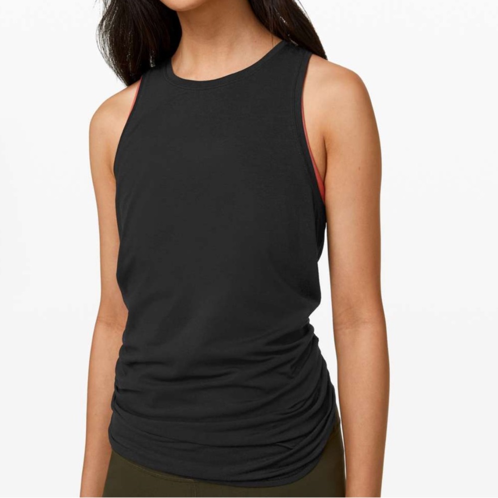 Lululemon All Tied Up Tank Top 4/XS/S Black Tie Back Yoga Shirt - Picture 4 of 13